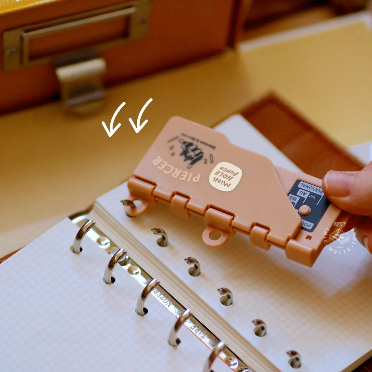 Cat Print Portable Hole Punch