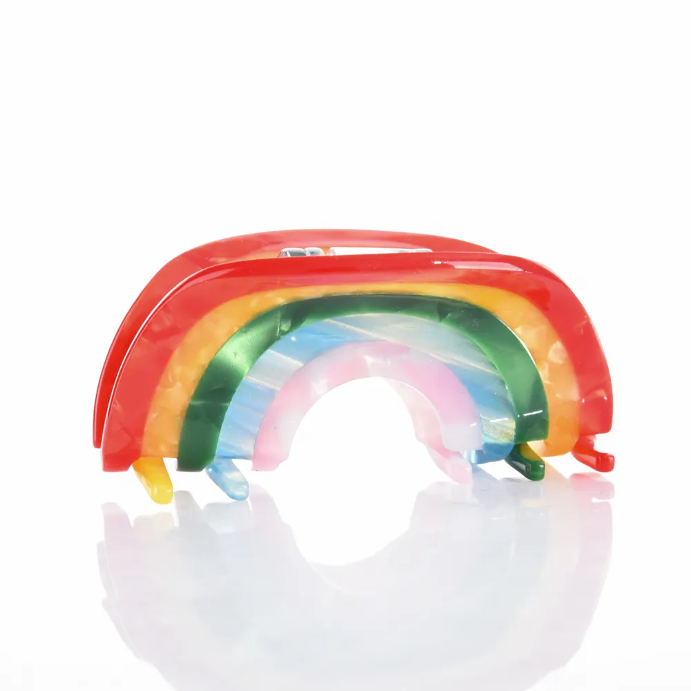 Rainbow Acrylic Hair Claw Clip
