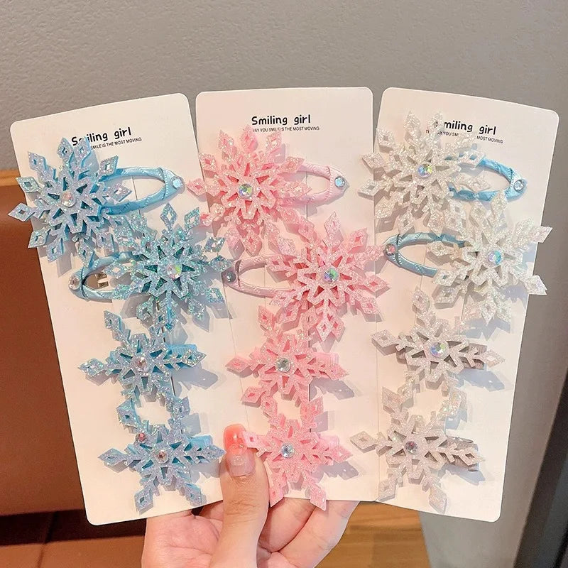 Snowflake Hair Clip Sets
