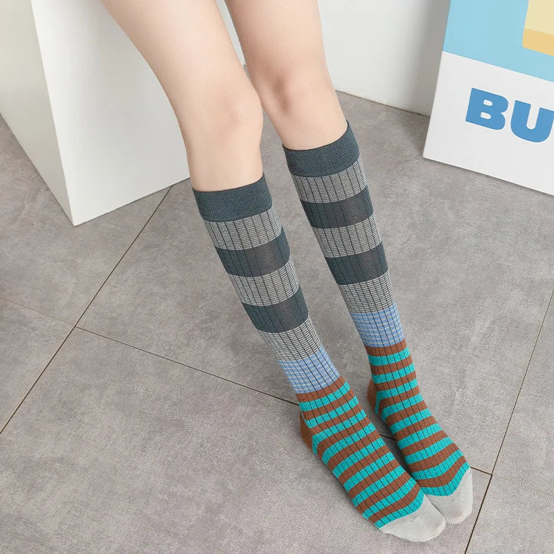 Mix Color Stripe Socks - Ice Cream Cake