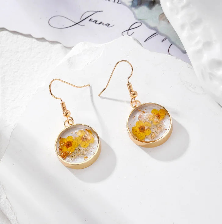 Dried Flower Charm Jewelry