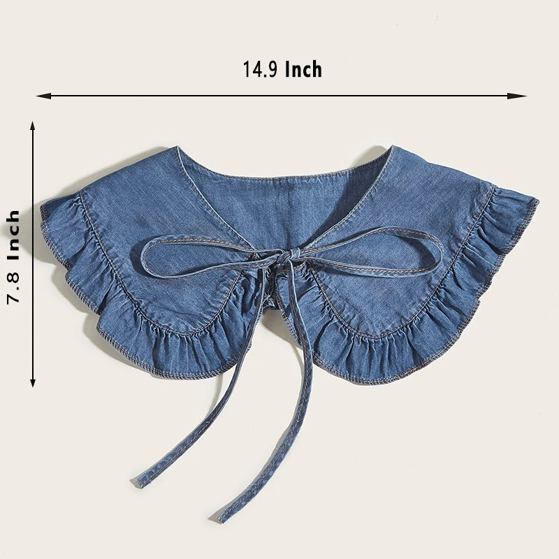 Denim Detachable Fill Collar