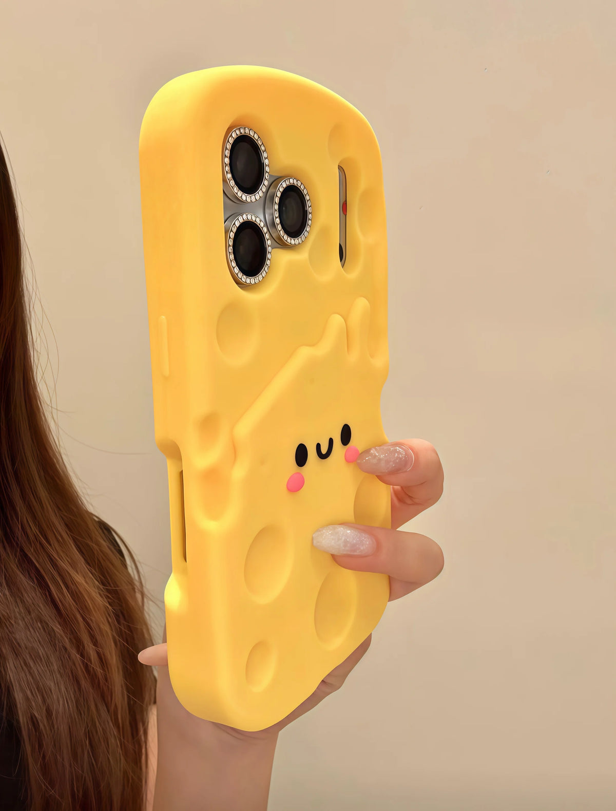 For iPhone 17 16 15 14 13 12 Pro Max 15 Plus Phone Cases Cute 3D Cartoon Cheese Soft Silicone Shockproof Cover lovers & Sisters - Ice Cream Cake