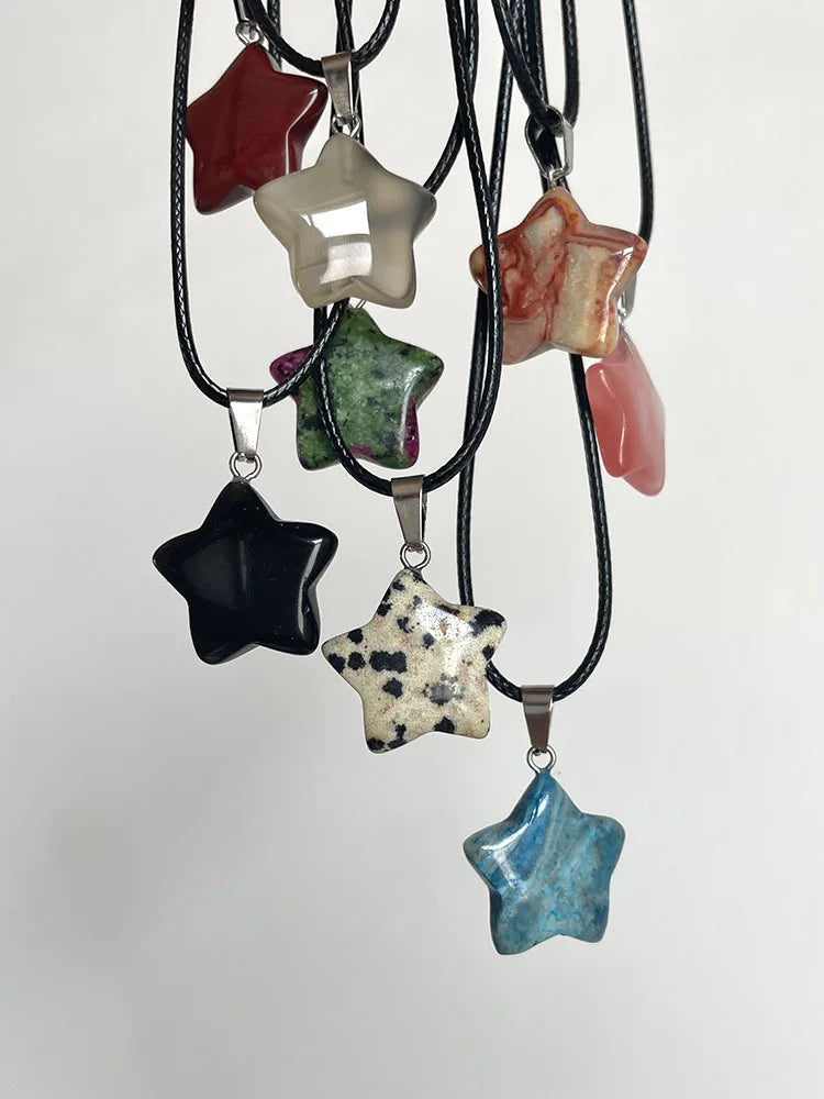 Star Shaped Stone Pendant Necklace