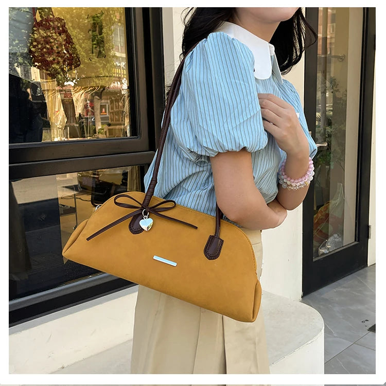 Retro American Style Crossbody Bag Women's Handbag Fashionable Handheld Bag Casual Single Shoulder Bag Simple Style Handbag - Ice Cream Cake