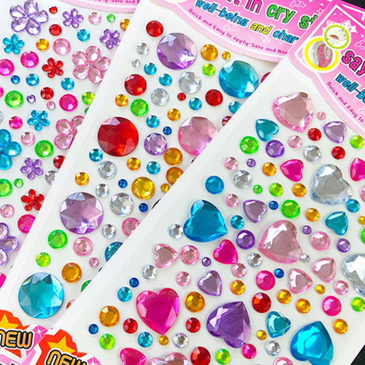 3D Sparkling Gem Stickers