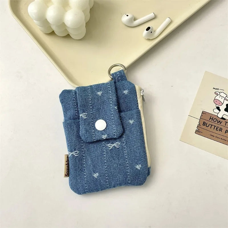 Denim Mini Zipper Pouch