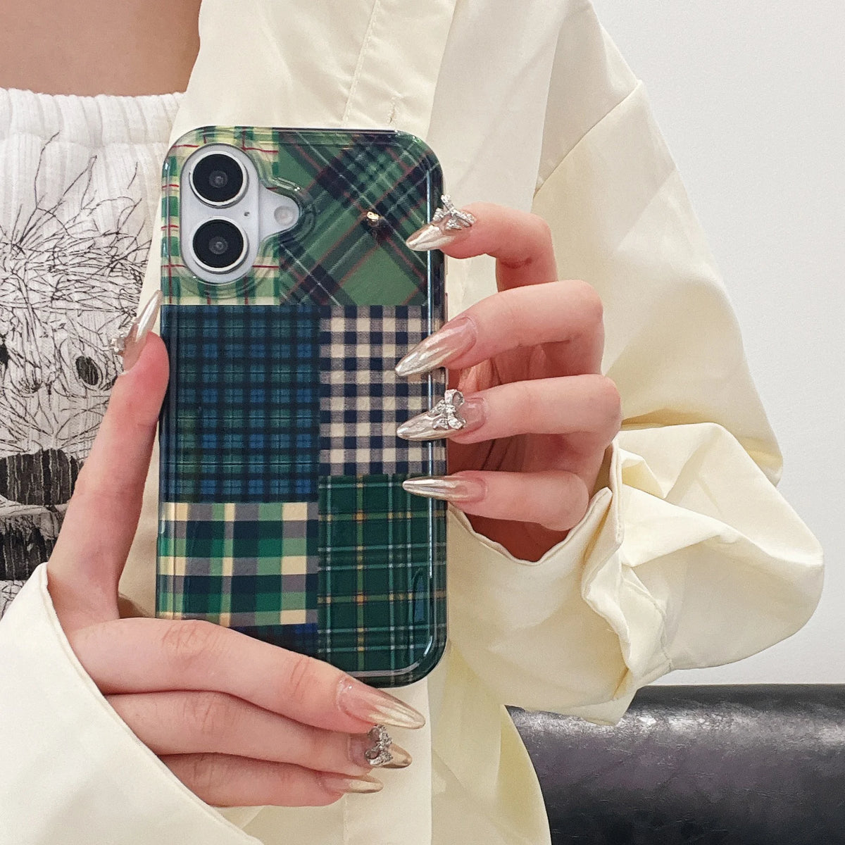 Glossy Patchwork iPhone Case
