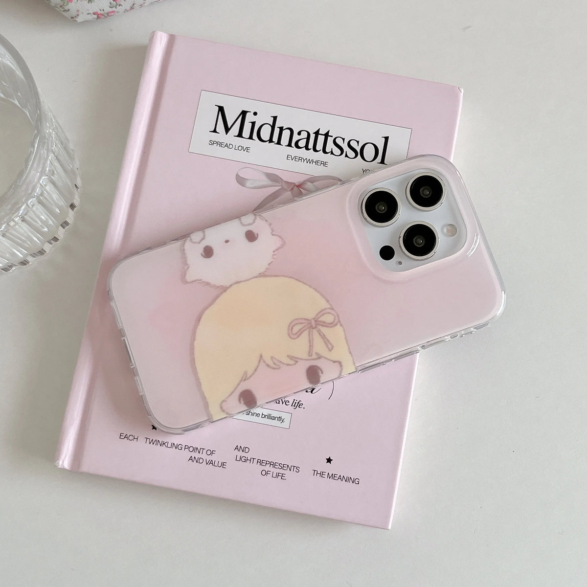 Cat and Girl iPhone Case