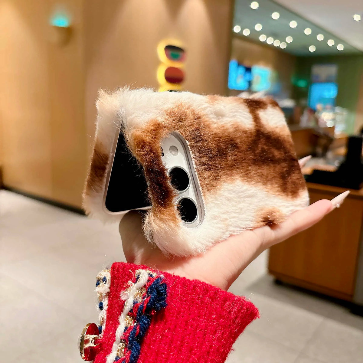 Gradient Plush Case for iPhone Duo