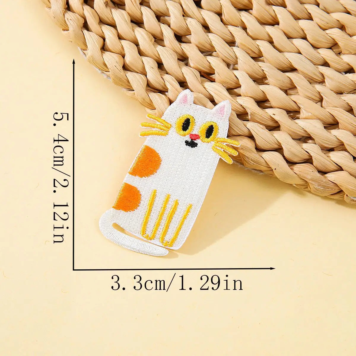 Cartoon Cat Embroidered Iron-On Patch