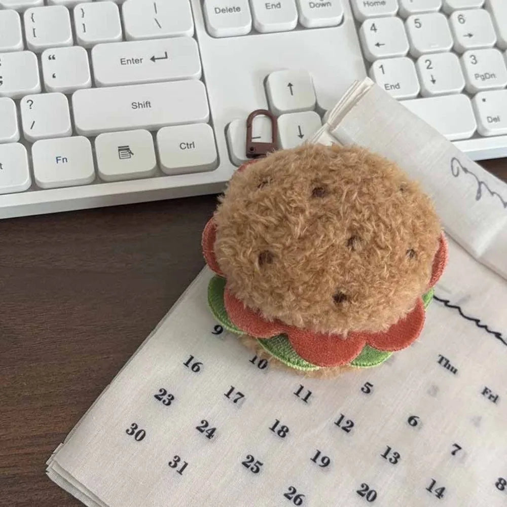 Korean Hamburger Simulation Food Keychain Stereoscopic Creative Sandwich Dessert Keyring Car Key Accessories Couple Gifts - Ice Cream Cake