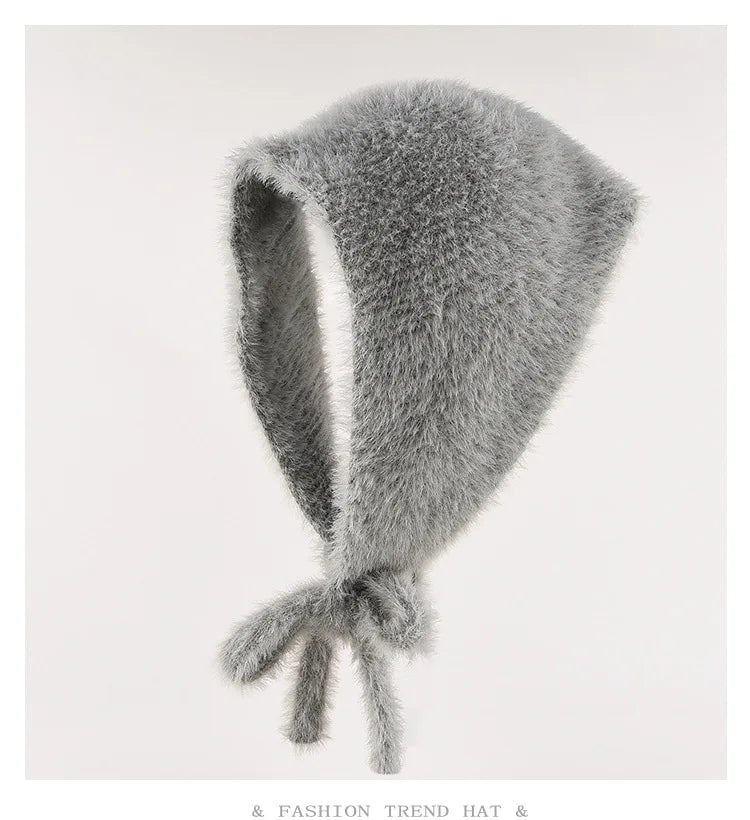 Fuzzy Knit Bonnet