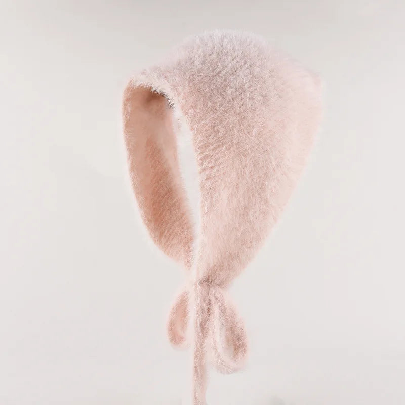 Fuzzy Knit Bonnet
