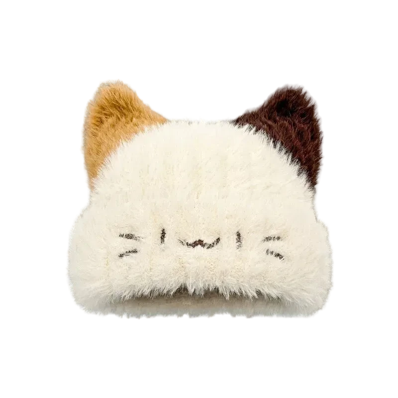 Kitty Cat Knit Beanie Hat