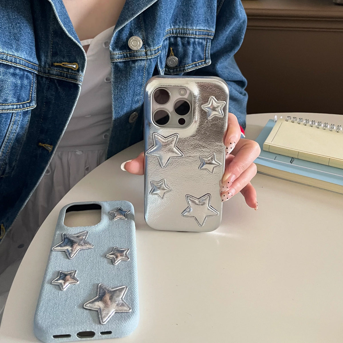 Silver Star y2k iPhone Case