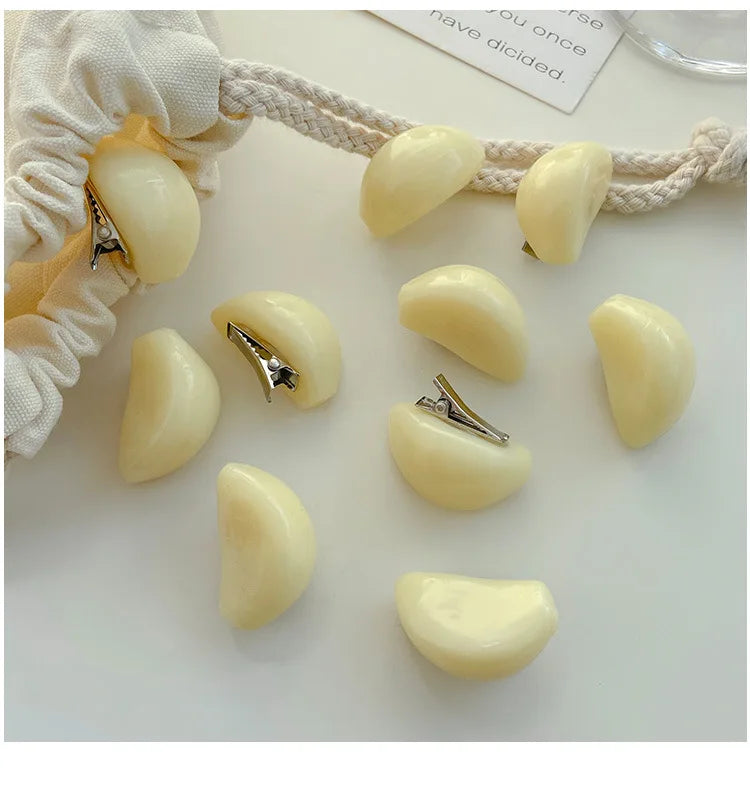 5pcs Simulation Food Hairpins Personality Garlic Funny Hair Clips Funny Hairgrips Creative Fashion Hair Accessories Hair Pins - Ice Cream Cake