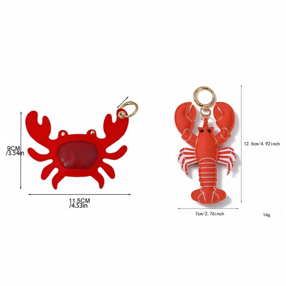 Lovely Beach Style Pu Leather Lobster Pendant Cute Summer Pu Crab Keychain Fashion Hanger Bag Charm Men - Ice Cream Cake