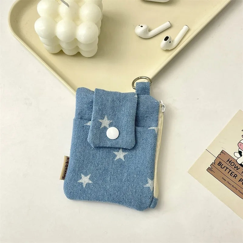 Denim Mini Zipper Pouch