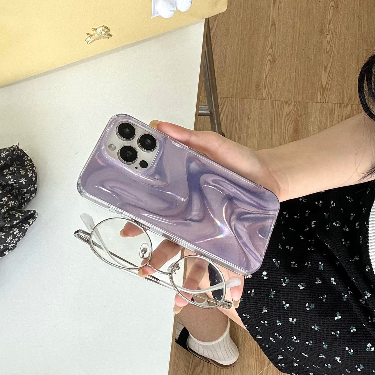 Purple Taro Swirl iPhone Case