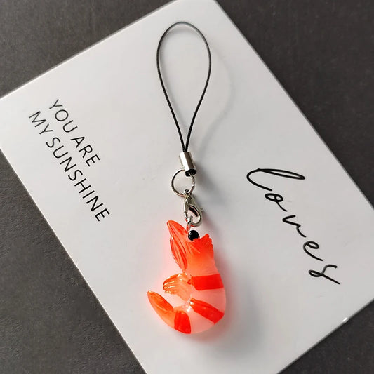 Shrimp Friend Charm Strap - Ice Cream Cake