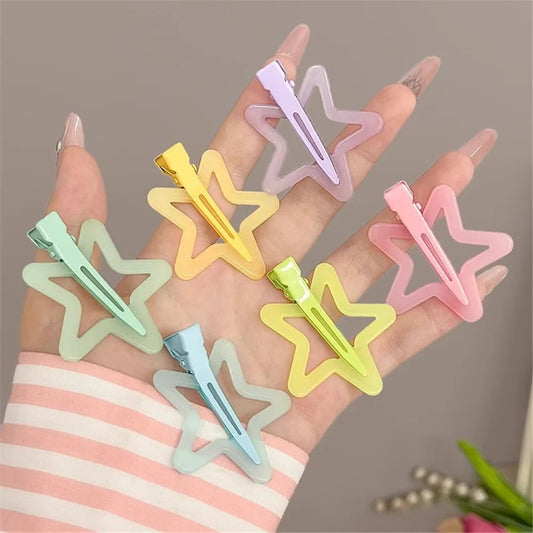 Pop Colour Star Shaped Hair Clips