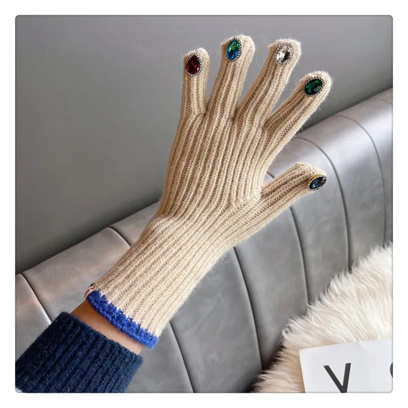 Fancy Manicure Knit Gloves