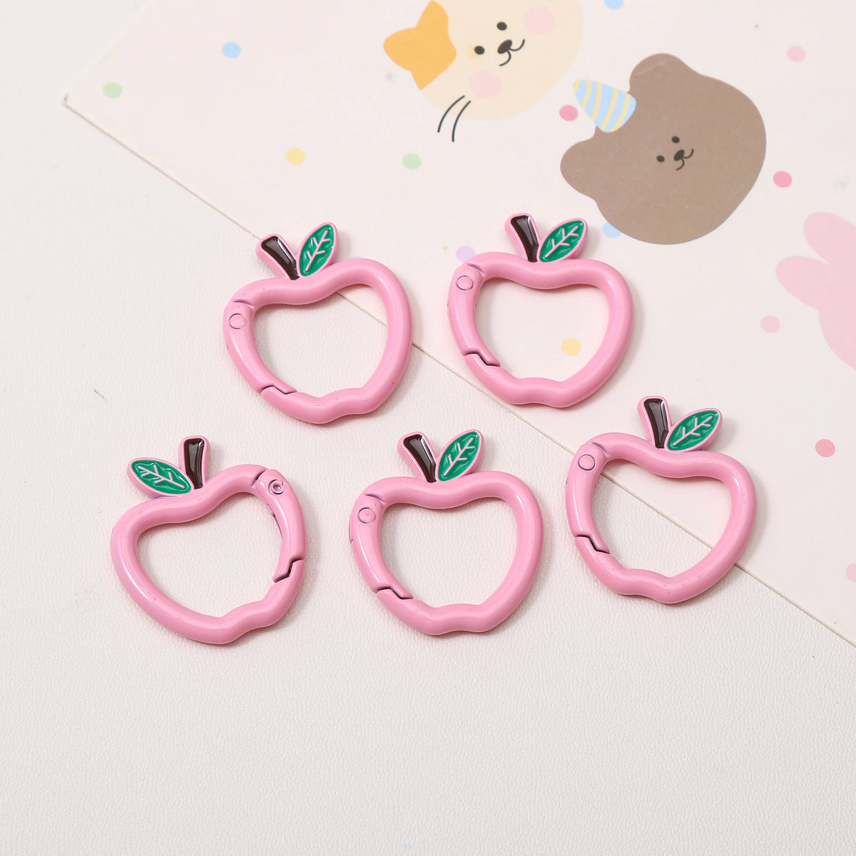 Mini Apple Shaped Carabiner Clip