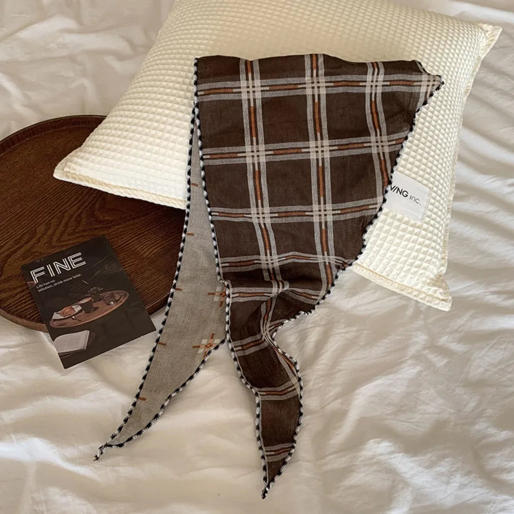 Revesrible Check Pattern Scarf
