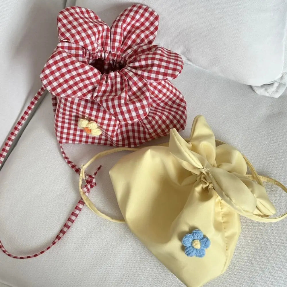 Drawstring Flower Petal Purse (3 Colours) - Ice Cream Cake