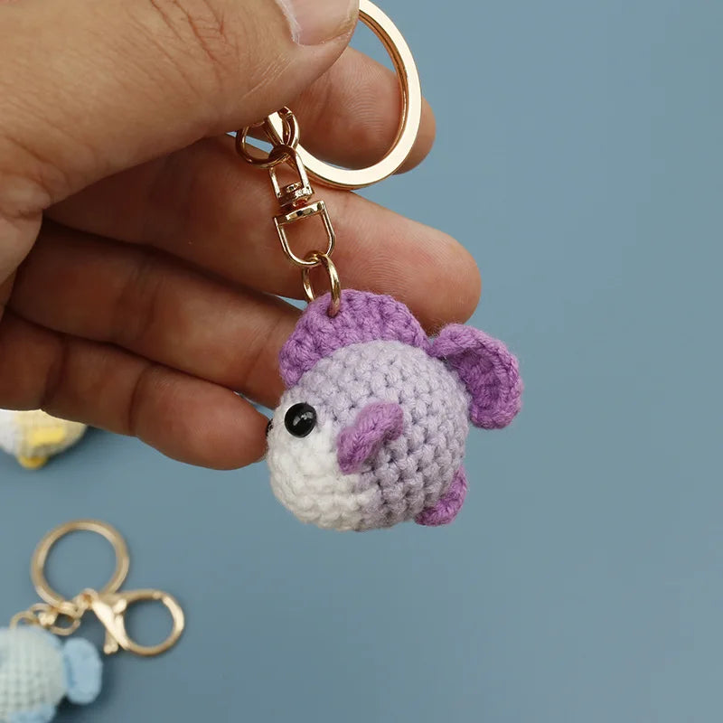 Handmade Crochet Ocean Friends Keychain Charm