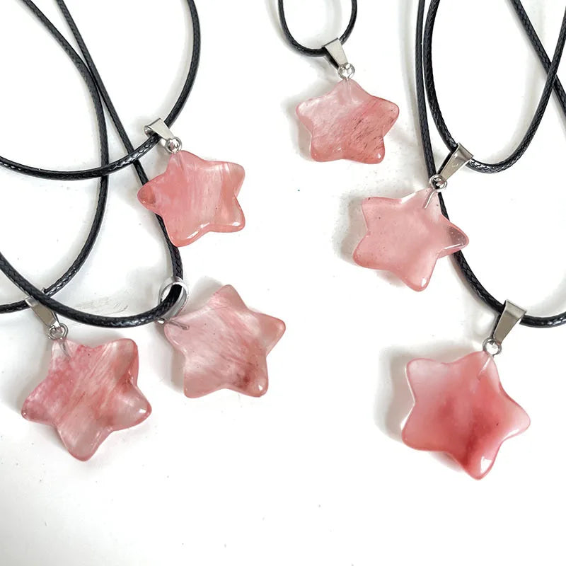 Star Shaped Stone Pendant Necklace