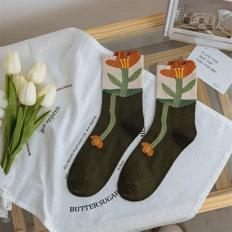 Flower Power Crew Socks