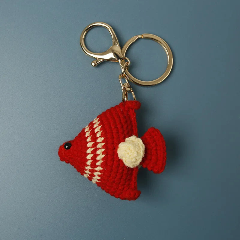 Handmade Crochet Ocean Friends Keychain Charm