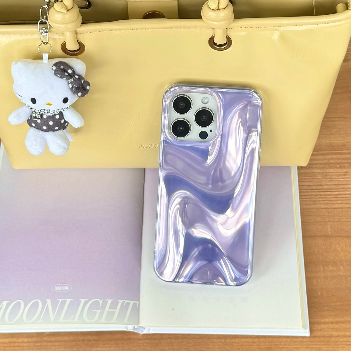 Purple Taro Swirl iPhone Case