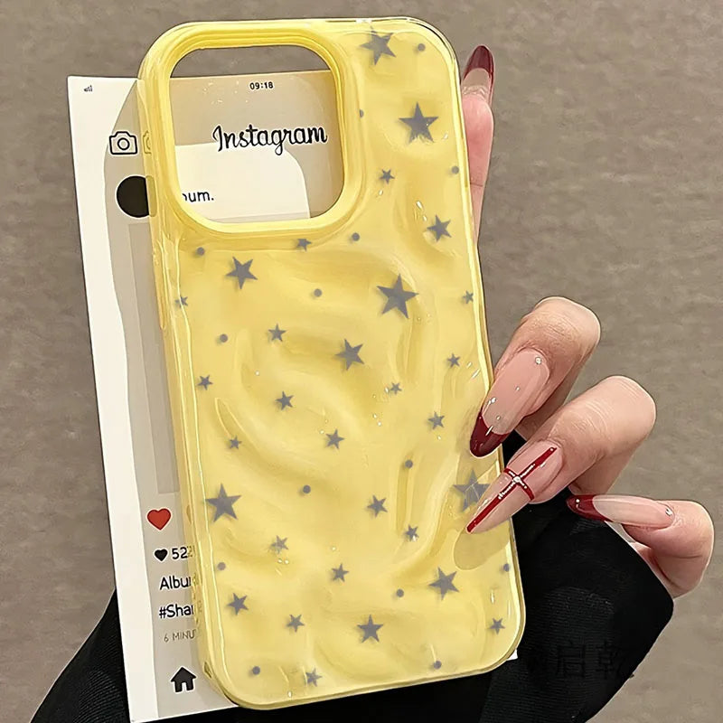 Textured Star Pattern iPhone Case
