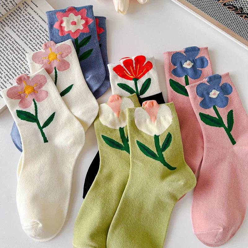 Flower Power Crew Socks