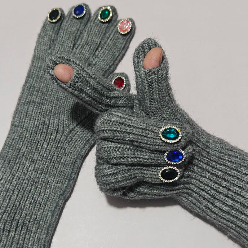 Fancy Manicure Knit Gloves