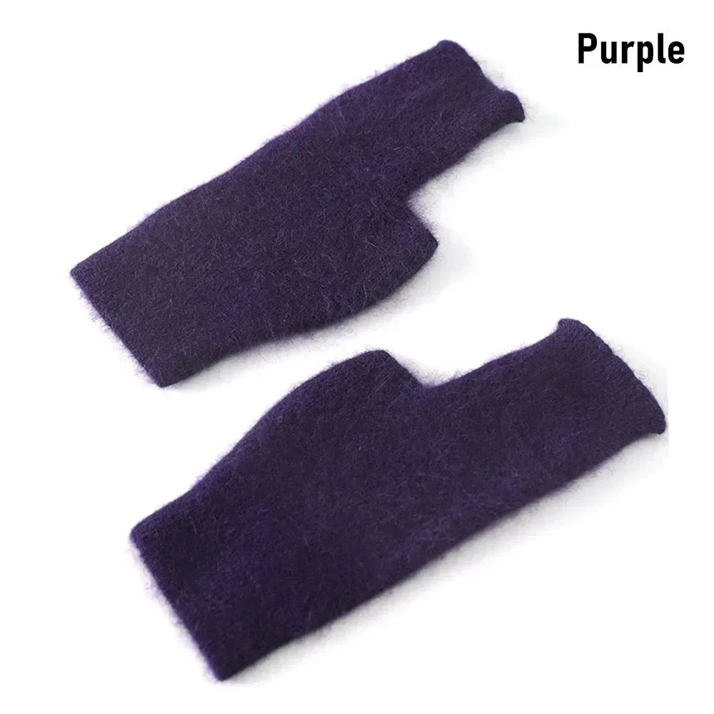 Fuzzy Fingerless Gloves