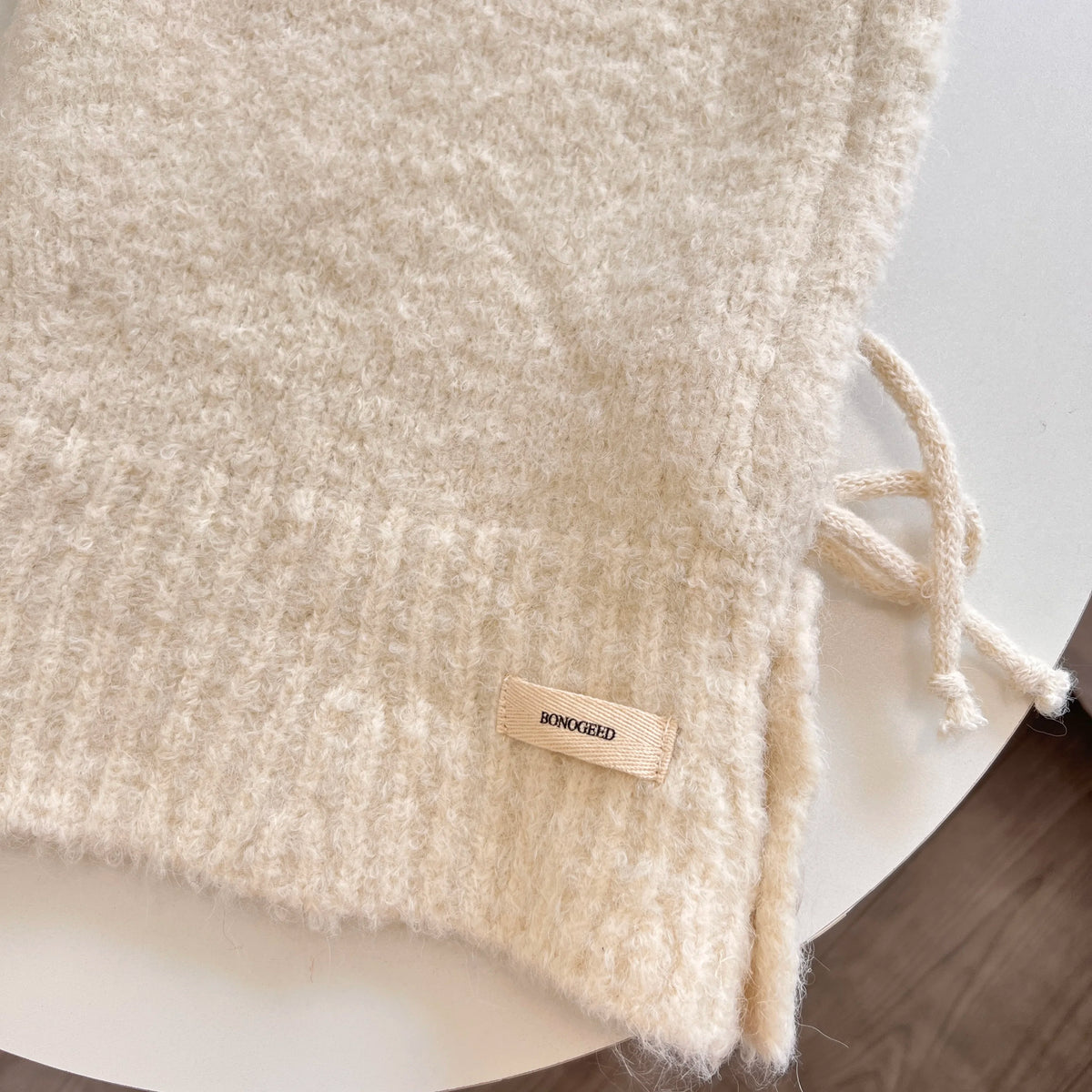 2025 New Style South Korea Balaclava Hat All-in-One Warm Keeping Ear Protection Hooded Scarf Knitted Woolen Cap - Ice Cream Cake