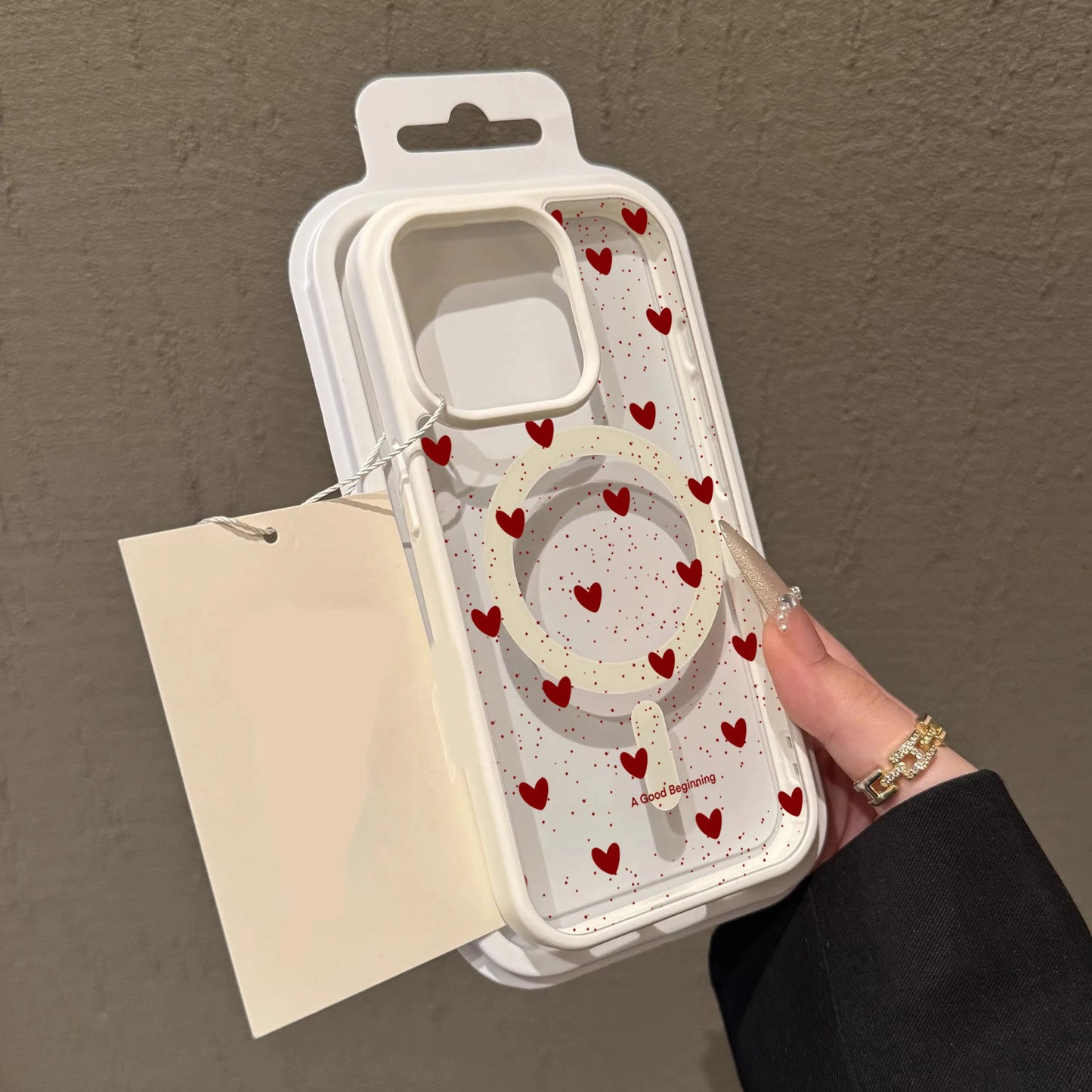 Heart Polka Dot Pattern iPhone Case
