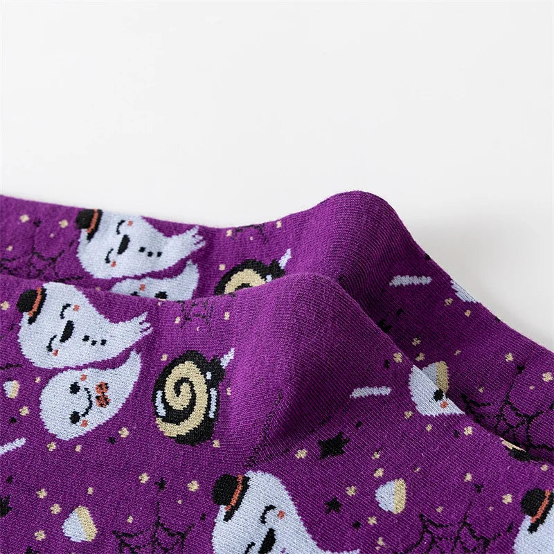 3 Pairs Of Fashionable And Unique Mid-calf Socks With Halloween Patterns,Suit For Men And Women Holiday Wearing - Ice Cream Cake