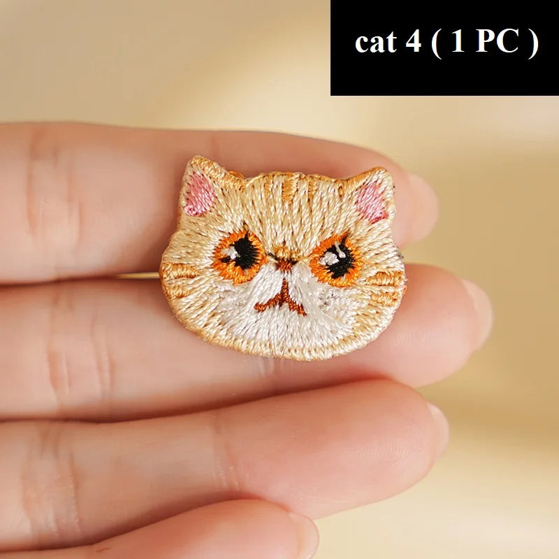 Kitty Cat Embroidered Iron on Patch (15 Designs) - Ice Cream Cake