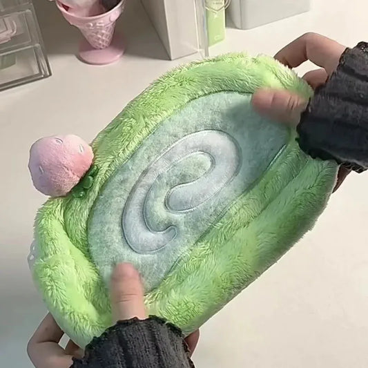 Large Capacity Cute Plush Pencil Case | Multifunctional Stationery Storage Bag - Ice Cream Cake