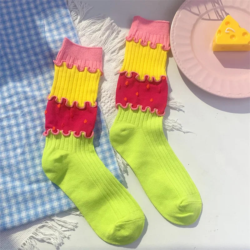 Ruffle Tier Crew Socks