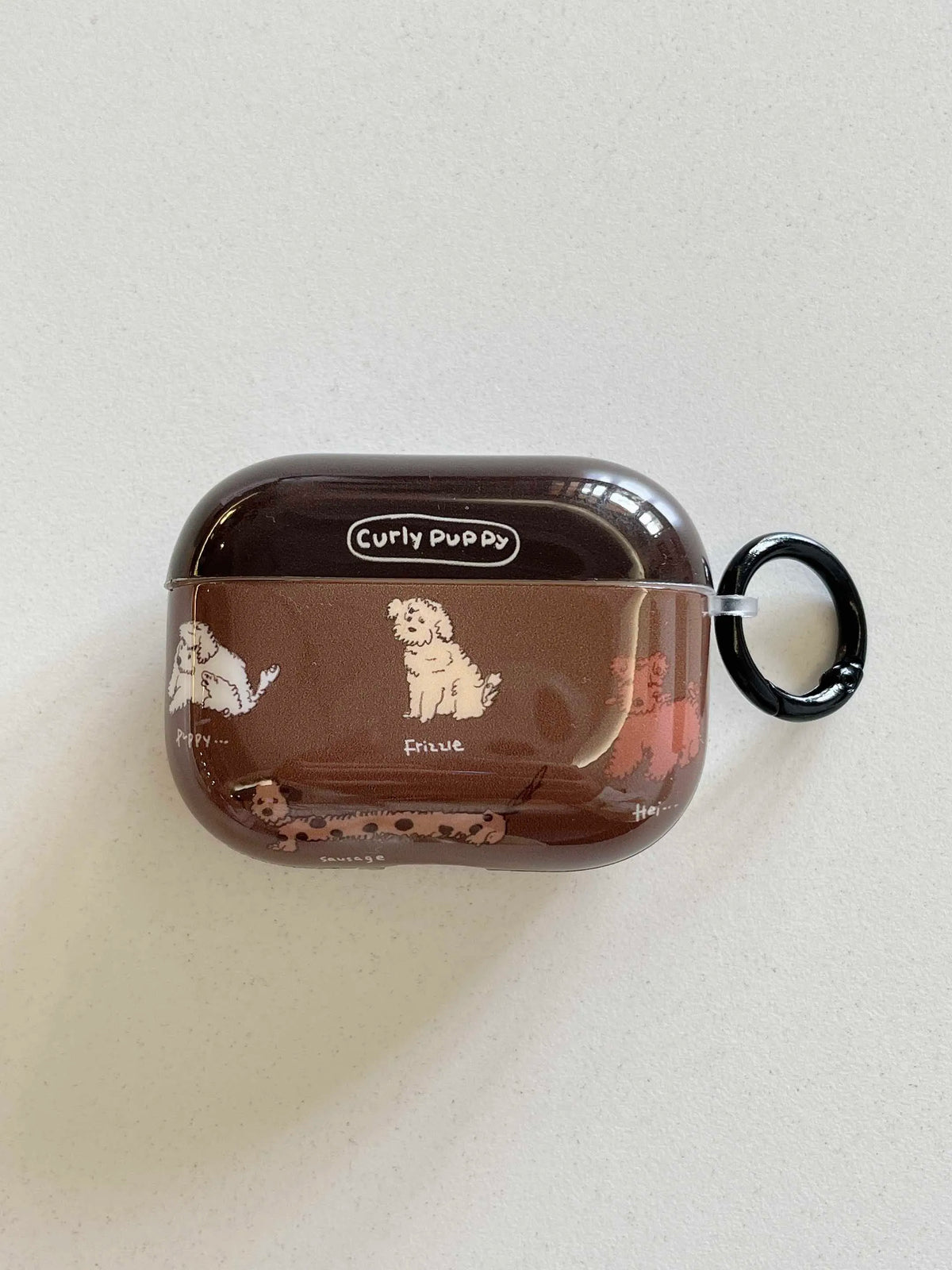 Curly Puppy AirPods Charger Case Cover