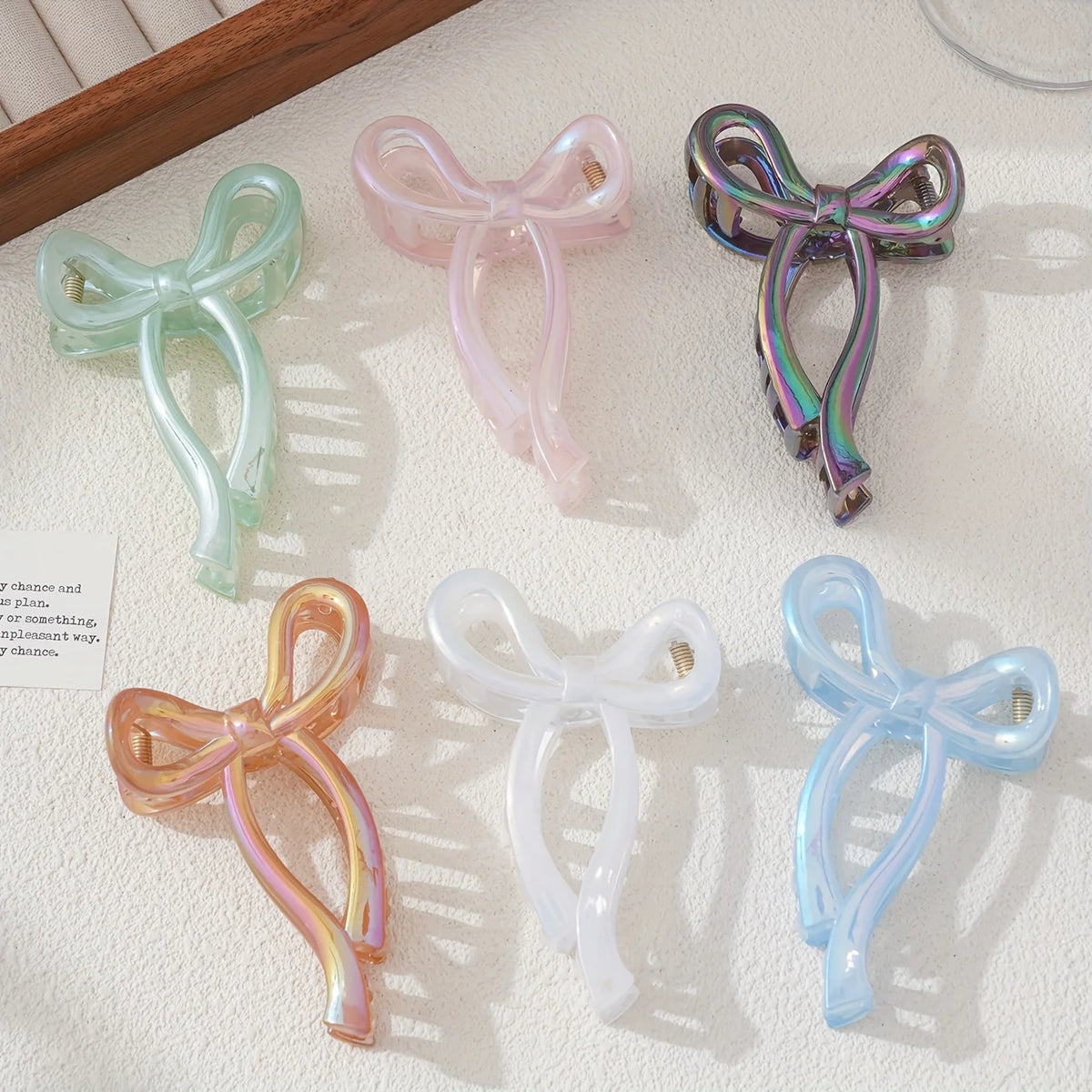 Balletcore Iridescent Hair Claw Clip
