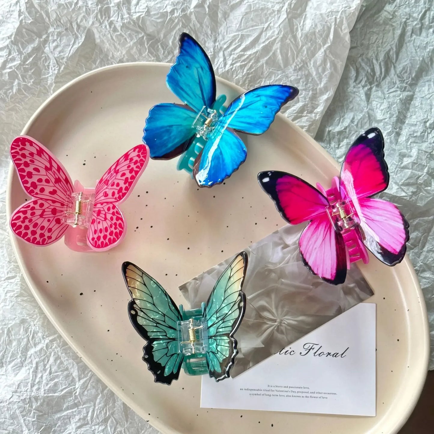 Acrylic Glossy Butterfly Hair Claw