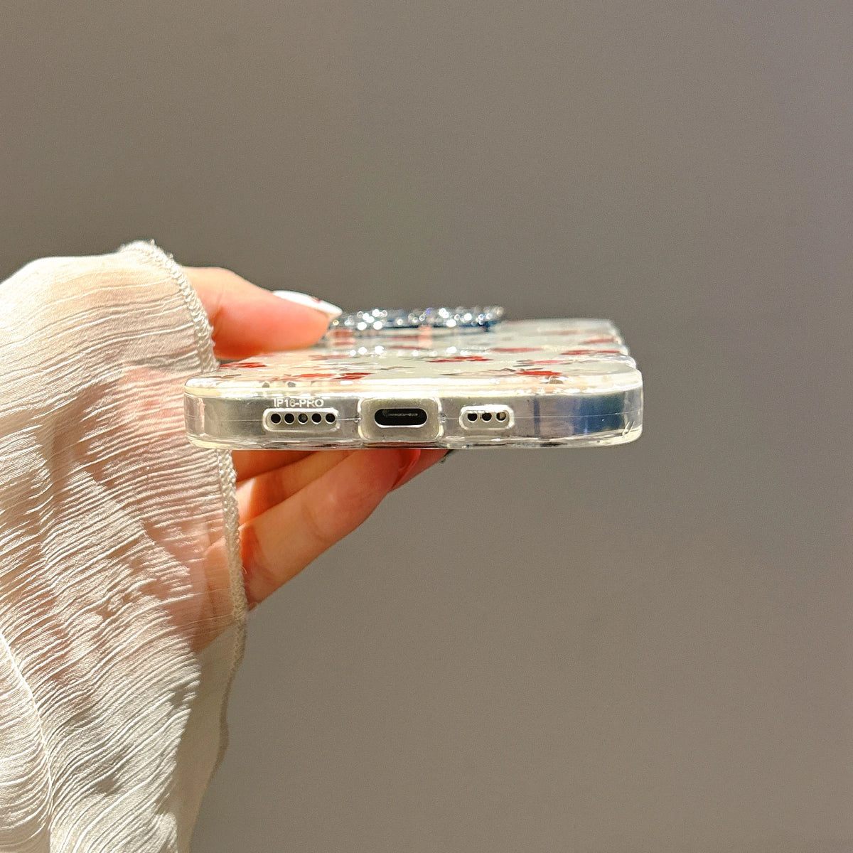 Decadent Rhinestone Roses iPhone Case