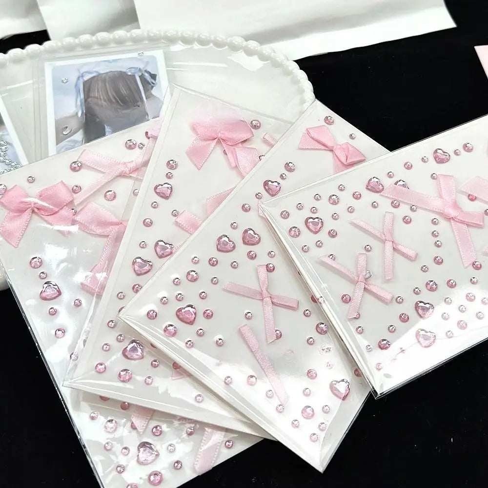 3D Ribbon Bows and Gems Sticker Sheet